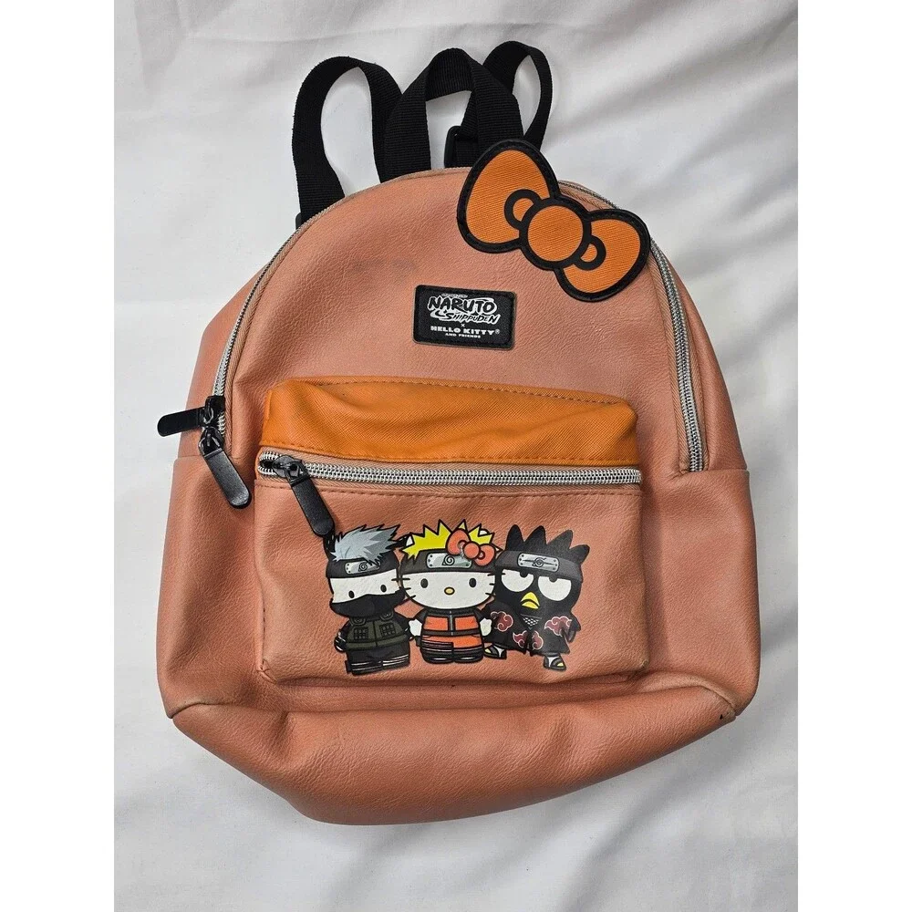 Hello Kitty x Naruto Shippuden Mini Backpack Adjustable Outer Pockets